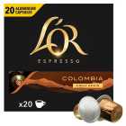 L'OR Colombia Coffee Pods x20 Intensity 8 20 per pack