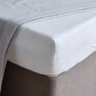 Hotel Plain White Cotton TENCEL™ 28cm Fitted Sheet