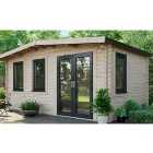 Power Sheds 10 x 16ft Right Hand Door Apex Chalet Log Cabin