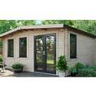 Power Sheds 14 x 16ft Right Hand Door Apex Chalet Log Cabin