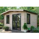 Power Sheds 10 x 12ft Right Hand Door Apex Chalet Log Cabin