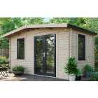 Power Sheds 8 x 14ft Right Hand Door Apex Chalet Log Cabin