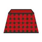 St Helens Christmas Tree Skirt - Black and Red Chequered