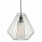 Nielsen Salso Large Easy Fit, Non Electric Metal Pendant 30Cm Geometric Design Finished In Chrome,