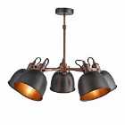 Nielsen Rosalia 5 Light Industrial Chandelier In A Pewter And Antique Copper Finish
