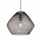 Nielsen Arno Retro Style Chrome Metal Mesh Basket Style Ceiling Pendant Easy Fit Light Fitting - 36Cm Width