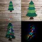 1.3m 33pcs DIY Felt Christmas Tree with Hook & Loop Decorations and 50 Multicoloured LEDs