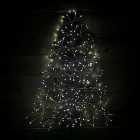 90cm 296 LED Premier Christmas Twinkling Silver Starburst Timer Tree in White