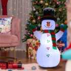 Livingandhome 4ft Inflatable Snowman Christmas Yard Decoration with LED Lights