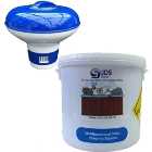 SUDS-ONLINE 5kg Multifunctional Chlorine Tablets 200g Swimming Pool Chemicals + Large Floating Dispenser