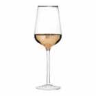 Premier Housewares Set of 4 Wine Glasses - Clear Glass/Gold