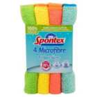 Spontex Microfibre Cloth 4 pack 4 per pack