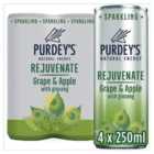 Purdey's Energy Rejuvenate Grape & Apple With Ginsen 4 x 250ml