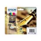 Epson 16 Black Cyan Magenta Yellow Ink Cartridge (Pack of 4)
