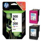 HP 300 Multi-pack 1x Black, 1x Tri-Colour Original Ink Cartridge - Standard Yield 200 Pages/165 Pages - CN637EE