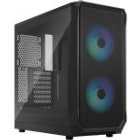 Fractal Design Focus 2 RGB Tempered Glass Clear Tint Gaming Computer Case Black