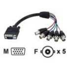 StarTech Coax HD15 VGA to 5 BNC RGBHV Monitor Cable 0.3m Black