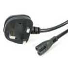 StarTech.com Laptop Power Cord 2 Slot Power cable 1.8m Black
