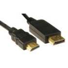 Cables Direct Display Port to HDMI cable 2M