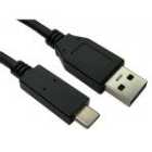 Cables Direct 2m USB 3.1 Type C (M) to Type A (M) Cable (5Gbps) - Black