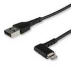 StarTech 1M Angled Lightning to USB Cable - Apple MFi Certified