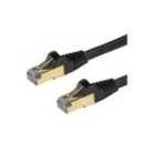 StarTech.com CAT6a Cable - 3 m Black Ethernet Cord - Snagless - STP CAT6a Patch Cord