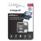 Integral 64GB 100/70MB Class 10 V30 UHS-I U3 MicroSD Card - INMSDX64G-100/70V30