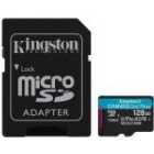 Kingston Canvas Go! Plus 128GB microSD Memory Card with Adapter