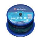 Verbatim AZO 52x 700MB CD-R Discs - 50 Pack Spindle