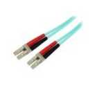 StarTech.com Aqua OM4 Duplex Multimode Fiber Optic Cable - 100 Gb - 50/125 - LSZH - LC/LC - 3 m