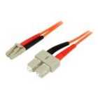 1m Multimode 62.5/125 Duplex Fiber Patch Cable LC - SC