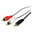 Startech.com 3 ft Stereo Audio Cable - 3.5mm Male to 2x RCA Male