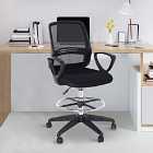 HOMCOM Tall Office Chair w/ Adj. Height/Footrest - Black
