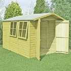 Shire Pressure-Treated Overlap Shad with Double Doors - 10ft x 7ft