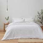 Edison Embossed Textured White Bedspread