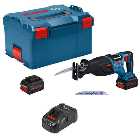 Bosch GSA 18V-28 Professional Cordless Reciprocating Saw BITURBO with L-BOXX and 2 x 5.5Ah Batteries