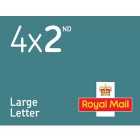 Royal Mail 2nd Class Large Letter Stamp Books 4 per pack