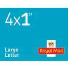 Royal Mail 1st Class Large Letter Stamp Books 4 per pack