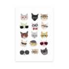 East End Prints Cats in Glasses Print