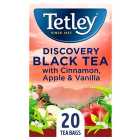 Tetley Discovery Black Tea Spiced Apple And Vanilla 20 Per Pack 46g