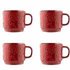 Mason Cash In The Forest Set Of 4 Red Mugs