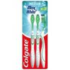 Colgate Max White Medium Toothbrush, 3s