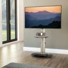 Eno Pedestal TV Stand with Shelf for TVs up to 55"