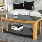 Affinity Real Curved Wood Coffee Table FT100AFFO