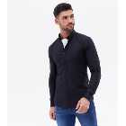 Black Muscle Fit Long Sleeve Oxford Shirt