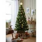 Robert Dyas 6ft Christmas Tree With Top Star & Light Up Baubles