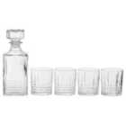 Maison By Premier Ribbed Pattern Decanter with Four Glasses