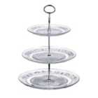 Maison By Premier Clear Glass 3 Tier Cake Stand
