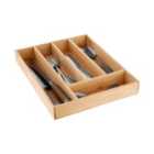 Maison By Premier Birch Wood 5 Compartment Cutlery Tray