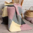 Wool Couture Beginners Multicoloured Chequered Blanket Knit Kit